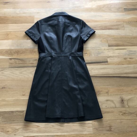 BCBG MaxAzria Stephana faux leather shirt dress - Picture 6 of 11